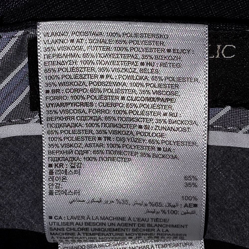 Banana Republic Tailored Fit Dress Pants Men's 38x31 Gray Blue Plaid Slacks Good - Picture 10 of 10